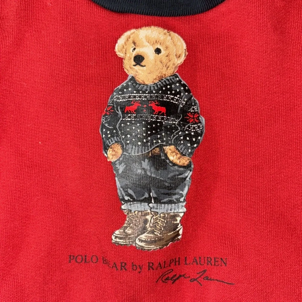 Ralph Lauren Polo Bear newborn infant unisex sweatshirt - Picture 4 of 6